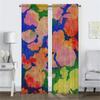 Абстрактные Цветочные Шторы для Домашнего Интерьера, 2 Части Тюль для Окна Спальни, Шторы Для Украшения Хэллоуина, Шторы Для Гостиной, Оттенки