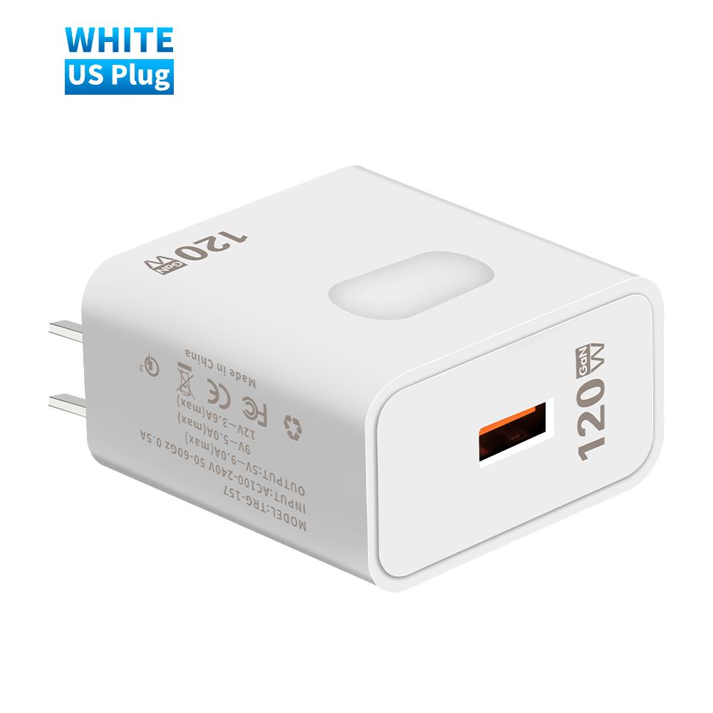 GaN быстрая зарядка 120 Вт USB быстрое зарядное устройство 3.0 кабель Type-C мобильный телефон зарядное устройство адаптер питания для iPhone 15 16 Pro Samsung Xiaomi