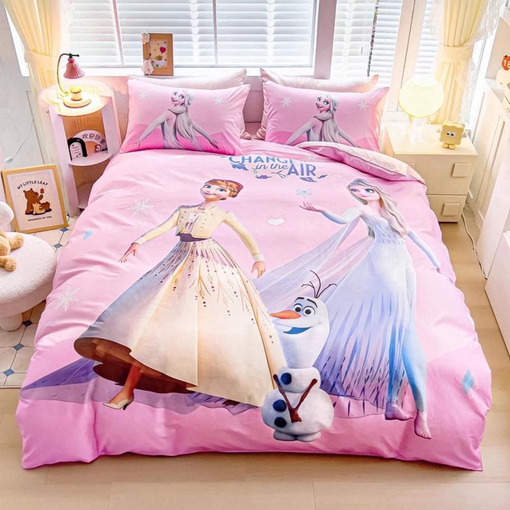 Мультяшный мотив Снежной королевы, Постельные комплекты из микрофибры, Детский пододеяльник для подростков и взрослых, Пододеяльник с мотивом принцессы