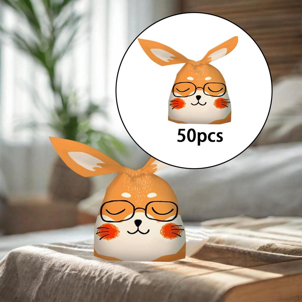 50 штук пасхальных мешочков для упаковки печенья в подарок, милое угощение