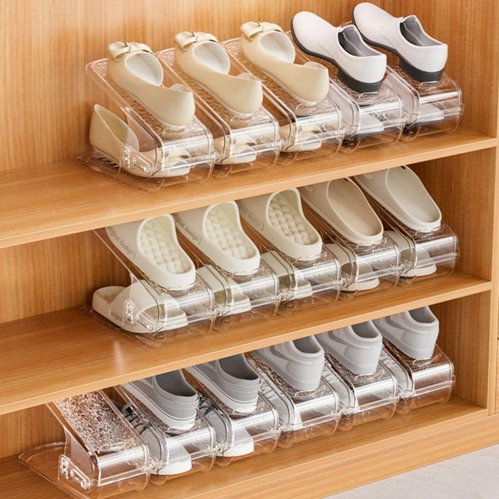 Регулируемый поднос для обуви Двухслойный держатель для обуви Шкаф для обуви Инструмент для хранения Стойка для обуви Обувь