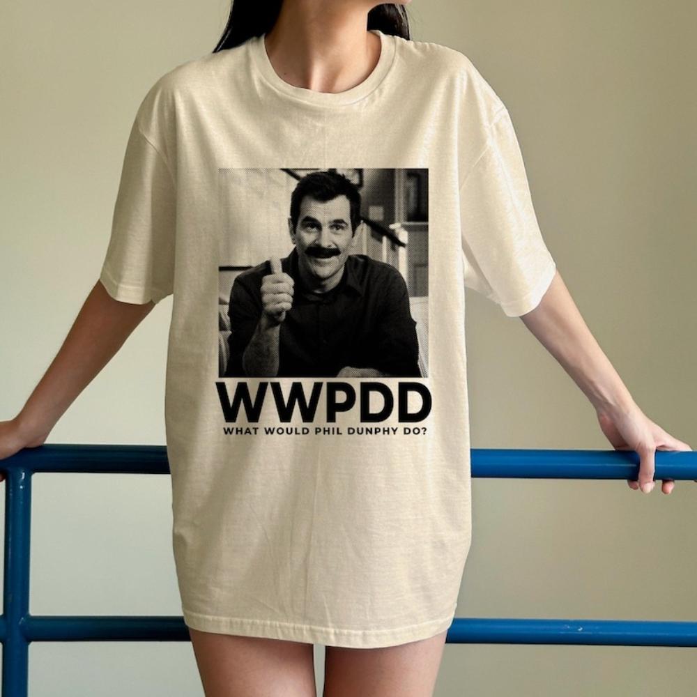 Phil Dunphy Tshirt WWPDD What Would Phil Dunphy Do Tshirt TV Show Funny 90s Retro Vintage Graphic T Shirts Women Unisex Cotton