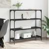 Bookshelf Black Oak Effect 100 x 33 x 100 cm