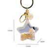 Personalized Cartoon Five-Star Milk Tea Oil Liquid Drift Bottle Keychain Schoolbag Car Creative Pendant