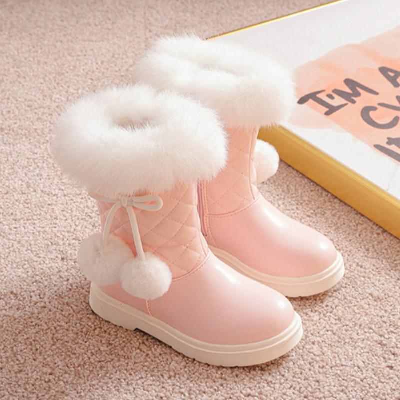 Детские зимние сапоги, зимние детские сапоги, детские сапоги-принцессы на меху для детей среднего возраста, детские хлопковые сапоги, полусапоги