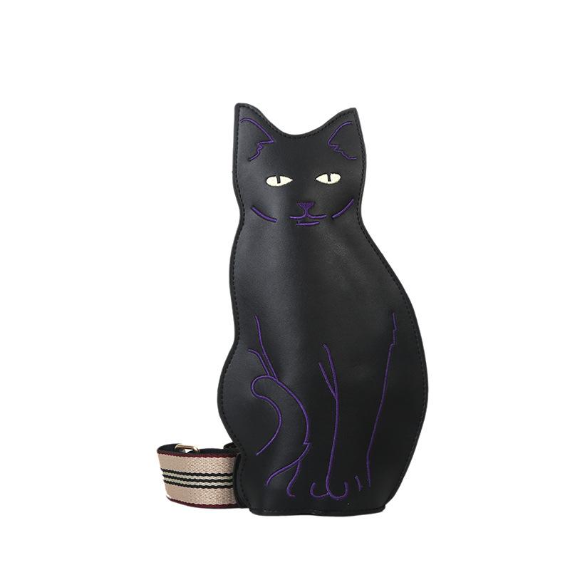 Girly Personality Styling Cat Cute Ladies Breast Bag Korean Version Ins Simple Mobile Phone Shoulder Messenger Bag