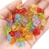 10pcs Candy Color Charms Transparent Acrylic Heart Loose Beads Handmade Material for Beaded Jewelry Making