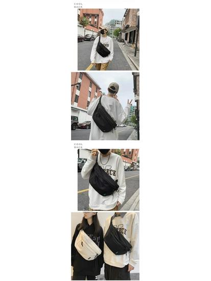 Мужская универсальная сумка через плечо - Большая вместимость, Повседневная нагрудная или поясная сумка, Рюкзак для путешествий, Одноплечевая сумка для спорта или студентов