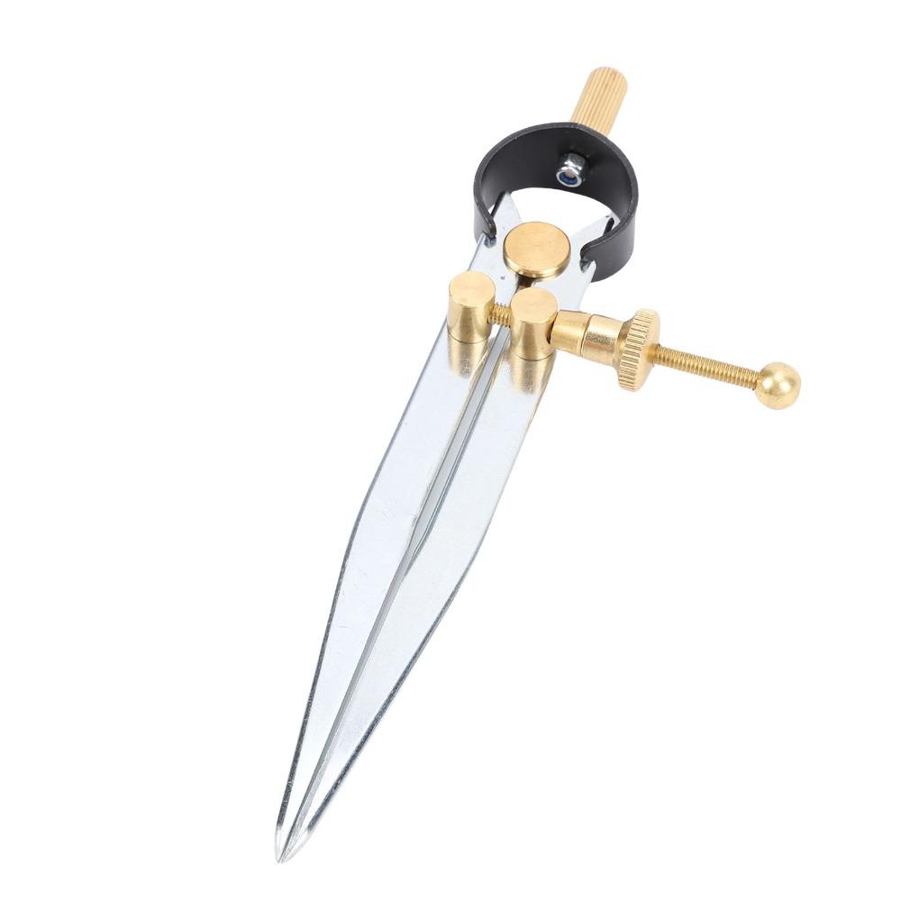Brass Fulcrum Spring Divider Caliper Carbon Steel Leather Compass Compass Woodworking Use