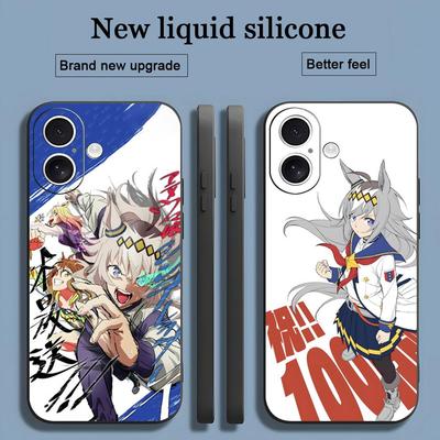 Красивый Чехол для Телефона с Аниме Pretty Derby Горячая Игра Для iPhone 16 15 14 13 12 11 X XR XS 8 Plus Mini Pro Max Мягкий Черный Ударопрочный Чехол