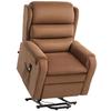Riser Recliner Armchair Reclining to 160 degrees with Footrest and Remote Control, in Velvet, 85x88x109 cm, Brown