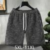 Большие размеры 5XL-11XL, летние шорты большого размера для мужчин, повседневные шорты с эластичной резинкой на талии, летняя одежда