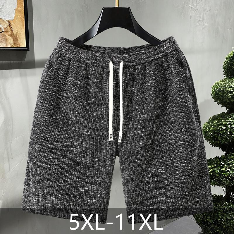 Большие размеры 5XL-11XL, летние шорты большого размера для мужчин, повседневные шорты с эластичной резинкой на талии, летняя одежда
