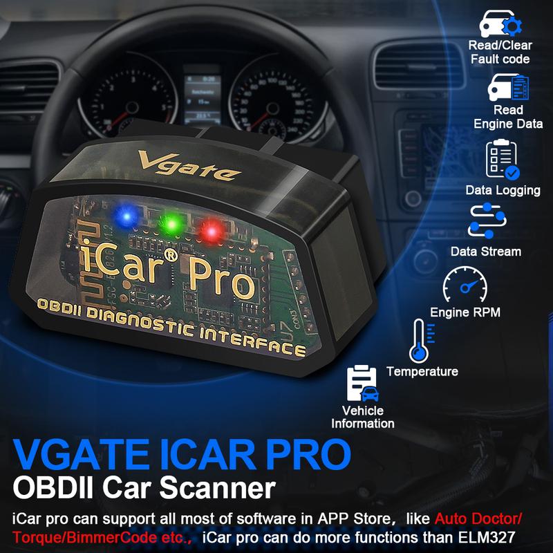 Vgate iCar Pro ELM327 BLE 4.0 OBD2 Диагностический инструмент для IOS Android Автомобильный OBD Считыватель кодов Сканер RU Зарубежный склад Быстрая доставка