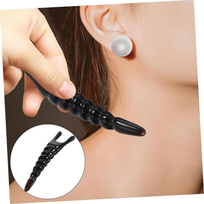 Портативная черная роговая массажная палочка - Мини-инструмент Гуа Ша для лица, глаз и шеи, Акупрессурная терапия при усталости глаз, Прочная и компактная для дома