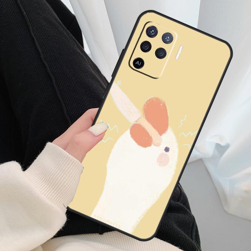 Мультяшный забавный гусь Чехол для Oppo A96 A76 A16 A60 A98 A58 A78 A18 A38 A80 A40 A77 A57 A17 A74 A54 A94 A15 A5 Pro