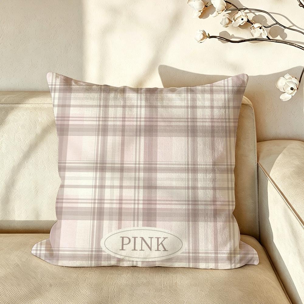 Art PPlaid PPatterns Cushion Cover Pillow Case Antidustmite Pillowcase Silky Short Plush Sofa Cushion Cover hot