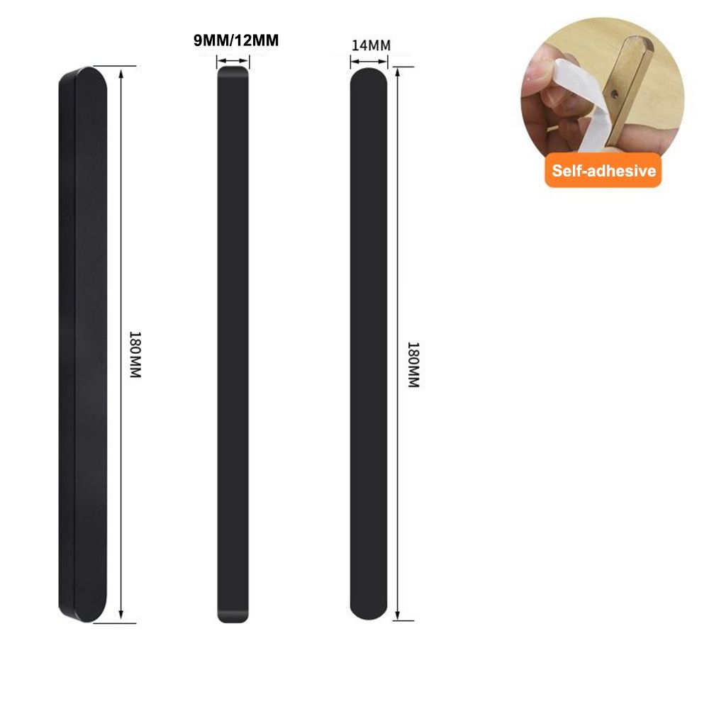 Self-adhesive Stick On Sliding Door Handles Aluminium Alloy 7 Inch Drawer Pulls Punch-free Multifunctional Cabinet Handles