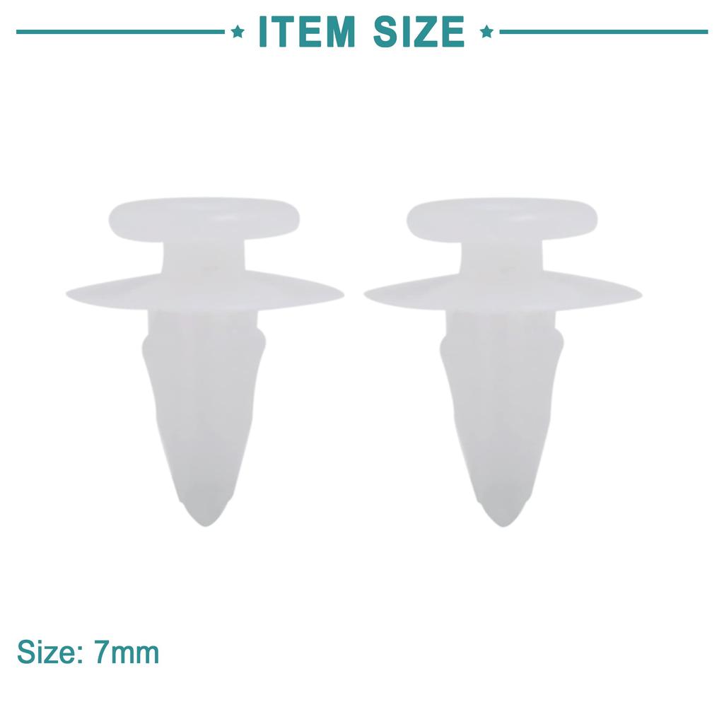 ACROPIX 50pcs Door Trim Panel Bumper Fender Fastener Splash Guard Push Rivet Retainer Clip 7mm White