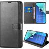 Wallet Case - E.F.CONNECTION - For Xiaomi Redmi Note 13 4G - Black - PU Leather and TPU - Shockproof with Stand