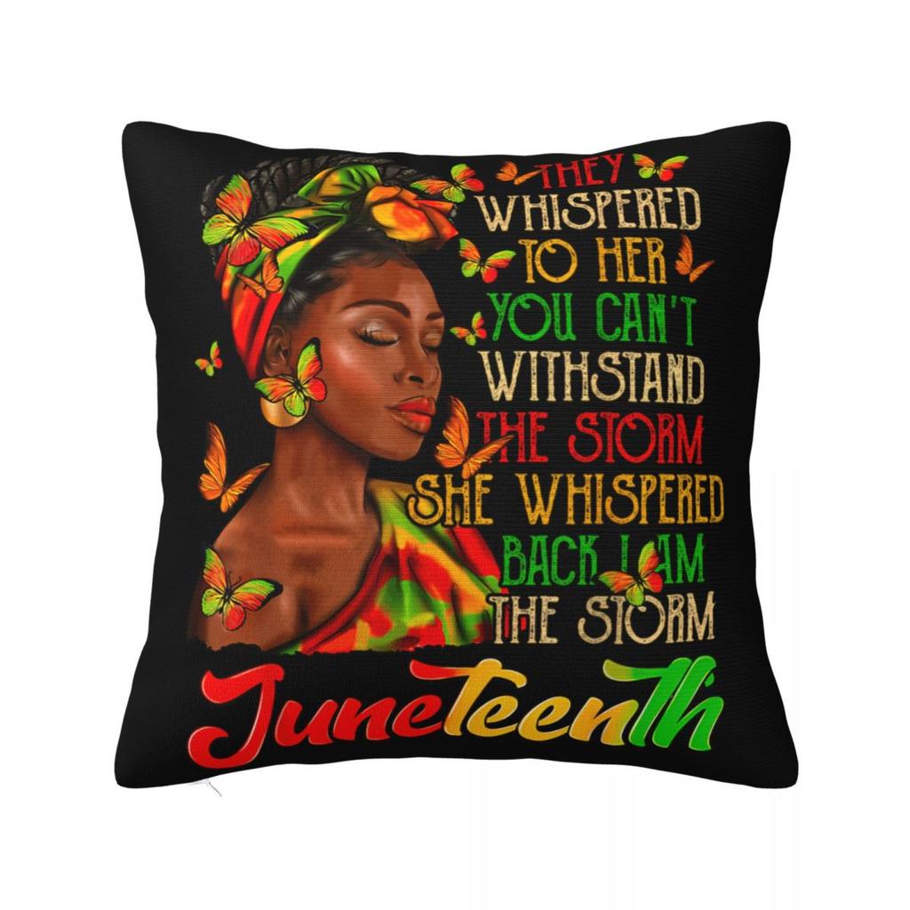 Наволочка 'Сердцебиение Черноты' Juneteenth, Чехол для Подушки из Полиэстера, Декор, История Чернокожих, Африканская Америка, Декоративная Наволочка для Подушки, Постельное Белье