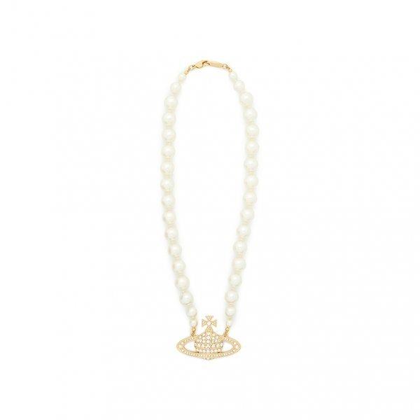 Vivienne WeStwood One Row Pearl Bath Relief Женское колье-чокер 63010106 02r202
