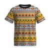 Ethnic Shirt Men T-shirt Totem Printing Short Sleeve Summer O-neck Casual Pullover For Male Fashion Street Clothing Daily Tees