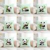 Bamboo Panda Print Decorative Pillowcase Bedroom Living Room Square Cushion Pillowcase