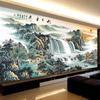 Rising Sun Dongsheng Diamond Painting Full Drill Living Room Landscape Painting Paste Brick Painting New Modern Hand Point Drill Cross Stitch Mosaicart