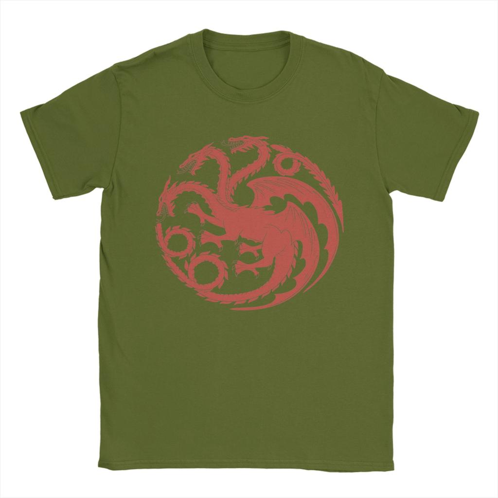 Men's House of TARGARYEN King's T Shirts 100% Cotton Tops Awesome Short Sleeve Round Collar Tee Shirt Party T-Shirt
