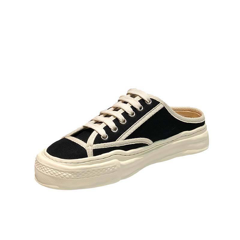 Мода Мода Baotou Полухолщовые туфли Женская повседневная обувь Кроссовки на плоской подошве с внутренним увеличением на платформе Низкие верхние туфли на шнуровке Белые туфли