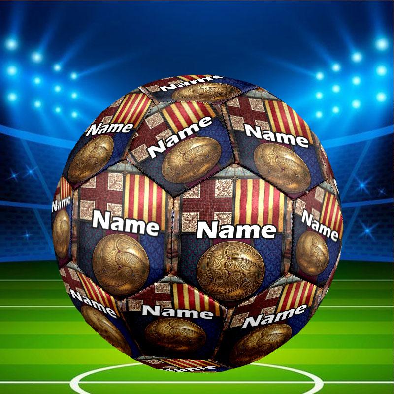 Custom Name Personalized FOOTBALL Club Barcelona Print Size 5 Soccer Ball Training & Match Football, for Team, Kicking, Gift for Football Enthusiasts