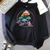 Garden of Shrooms Colorful Neon Print Unisex/Women Cotton Hoodie Casual Oversized Pullover Popular Sweatshirt Trend Unisex Clothing