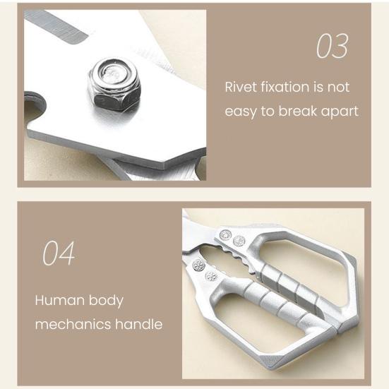 Кухонные ножницы Острые ножницы для костей курицы Ножницы шеф-повара из нержавеющей стали Сверхмощные для резки Рыба Мясо Птица Инструменты