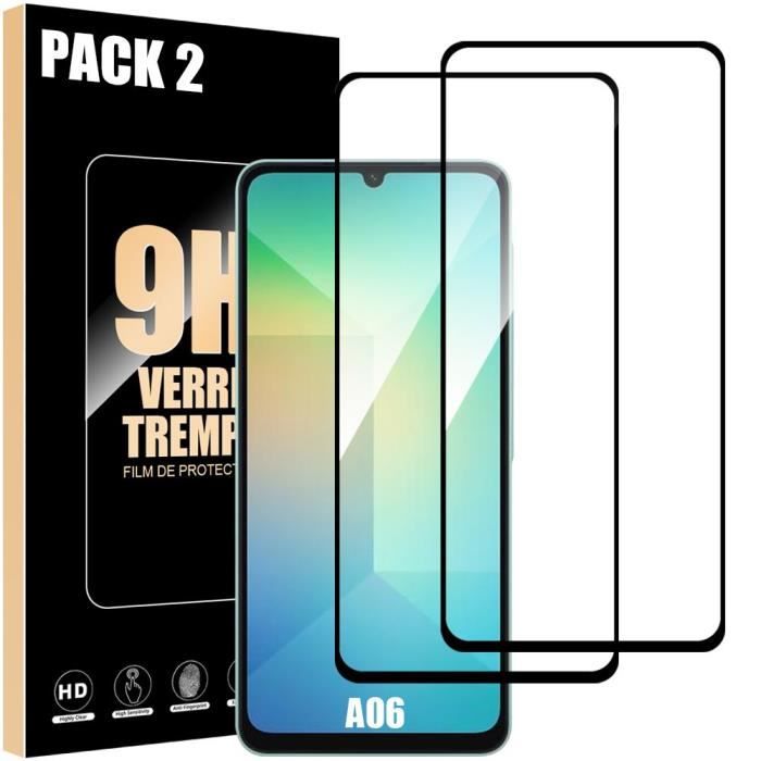 Film de protection en verre trempé - Booling - pour Samsung Galaxy A06 - Lot de 2 - 9H - Anti-rayures - 0,3 mm
