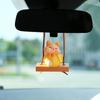 Cute Bear Swinging Car Ornaments Eye-catching Auto Rearview Mirror Pendant Car Decoration Swinging Ornament Auto Accessories