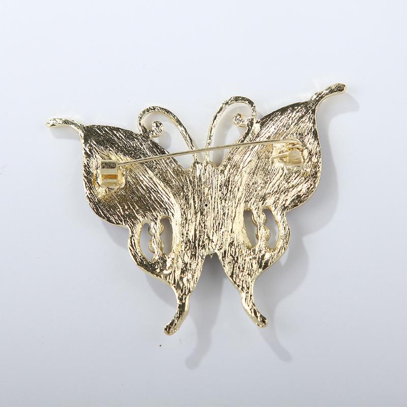 Модные разноцветные броши-бабочки со стразами для женской одежды, пальто, ювелирные аксессуары, подарок