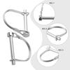 2Pcs Carbon Steel Tubular Folding Pin With Spring Lock Ring Split Buckle Pin New Locking Pins