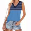 Women's Fashion Casual Daily Versatile Striped Texture Slim Fit Summer Vest Top