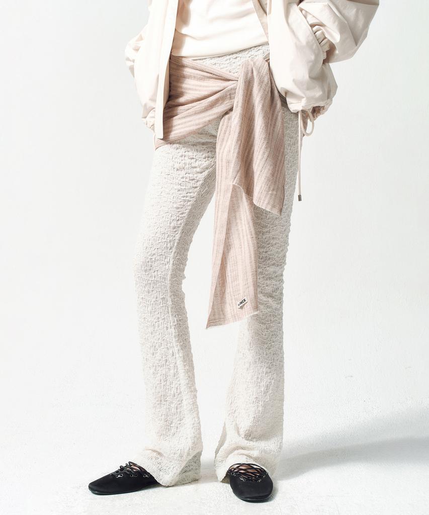 INSILENCE WOMEN Flare Fit Lace Pants Ivory