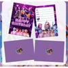 KPop Охотники на демонов Пригласительная открытка Аниме Поздравительная открытка на день рождения для детей Одностраничная пригласительная открытка Украшение для вечеринки подарок