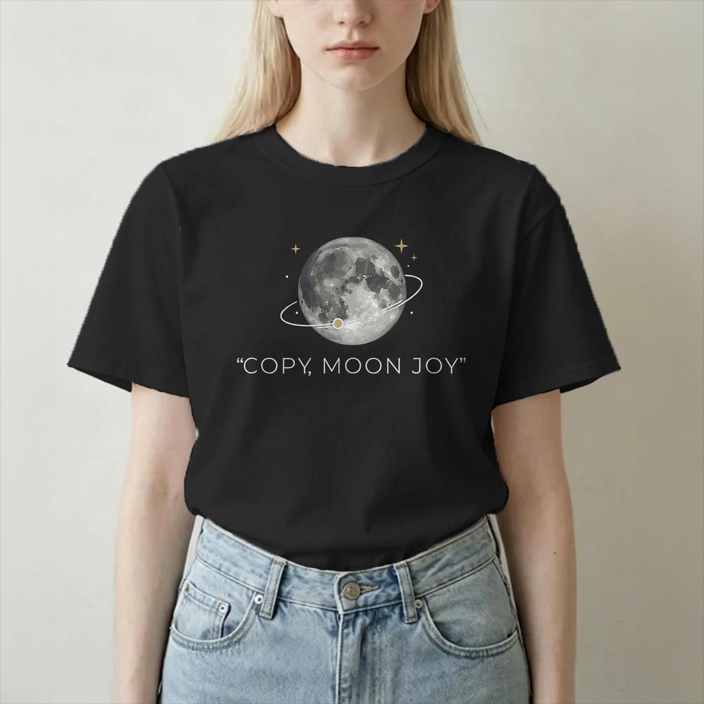 Unisex Unisex Copy Moon Joy Minimal Full Moon Space T Shirts Cotton Clothing Amazing Short Sleeve Tee Shirt Plus Size TShirts