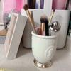Embossed Portrait Makeup Brush Holder Lipstick Eyebrow Pencil Storage Box  Desktop Decor