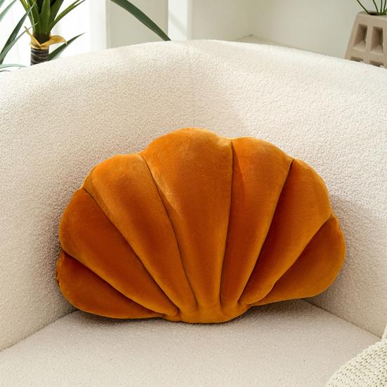 Shell-Shaped Stuffed Pillow Cushion Super Soft Wear Resistant Vibrant Color Seashell Bed Sofa Cushion Home Decoration