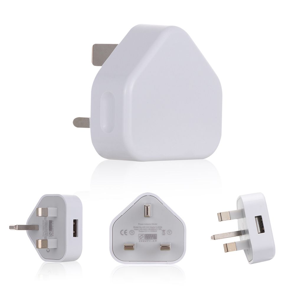 3-контактный адаптер питания Travel 5V 1A, британская вилка, USB-зарядное устройство, настенное зарядное устройство