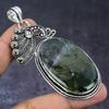 Подвеска из натурального индийского мохового агата из серебра 925 пробы 3,03 дюйма P4e99