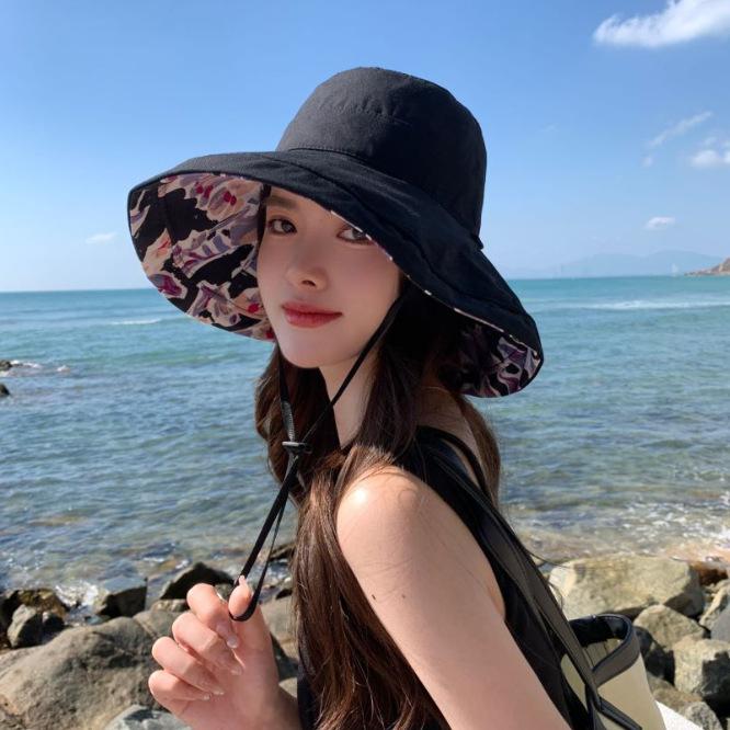 2024 Новая двухсторонняя рыболовная шляпа для весны и лета, Южная Корея, солнцезащитная шляпа для отдыха на открытом воздухе, дышащая шляпа от солнца