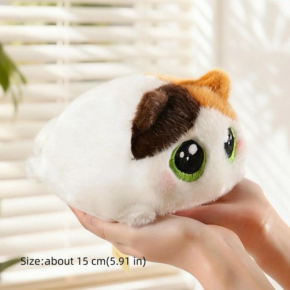 Round Black Cat Plush Toys Cartoon Cat Stuffed Animal New Cat Pillow Gifts