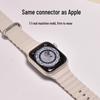 Ремешок из силикона Marine для Apple Watch S10 с двойной пряжкой для спортивных часов Ultra2