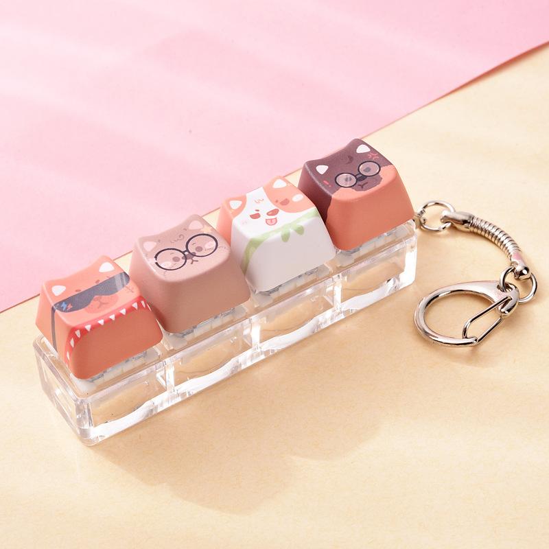 Модный Брелок-Fidget Кот Собака Снятие Стресса Механический Нажимной Подвеска для Школьного Рюкзака Подвески Подарки для Кампуса